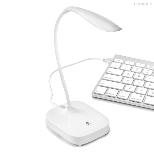 Лампа настольная светодиодная Moon, micro USB/4xAA, цвет белый - Balvi