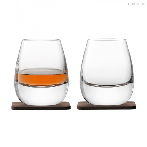 Набор из 2 стаканов Islay Whisky с деревянными подставками 250 мл - LSA International