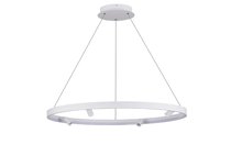 Aura Spot подвесной Led св-к, AC220-240В, 40Вт, 2200Lm, 3000K, D800xH1500мм, споты 4х3Вт, Ra>80, габариты профиля W13хH35мм, 45°, IP20, белый - Donolux