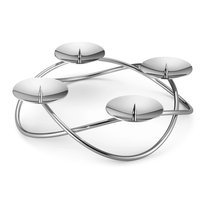 Подсвечник Georg Jensen 28 см, h7,7 см, на 4 свечи, сталь нержавеющая - Georg Jensen