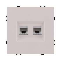 Розетка двойная Ethernet RJ45 Cat.6, кашемир матовый Kollinger Eclipse EC-018CM - Kollinger