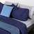 Комплект постельного белья полутораспальный из сатина темно-синего цвета из коллекции Essential - Tkano