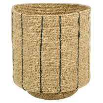 Кашпо плетеное Black stripe