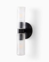 Чёрное двойное бра Батлер, цвет черный - Louvre Home