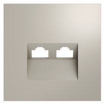 Накладка для розетки компьютерной двойной RJ45+RJ45 кат.6, S70 кашемир - Voltum