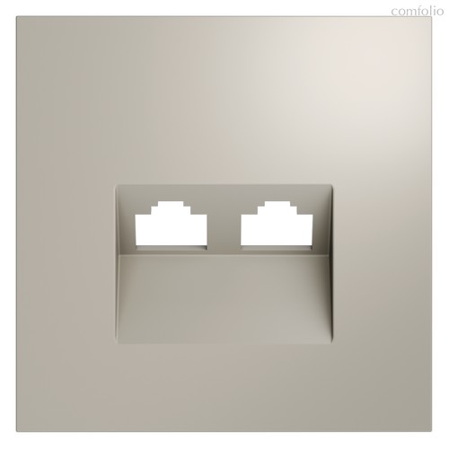 Накладка для розетки компьютерной двойной RJ45+RJ45 кат.6, S70 кашемир - Voltum