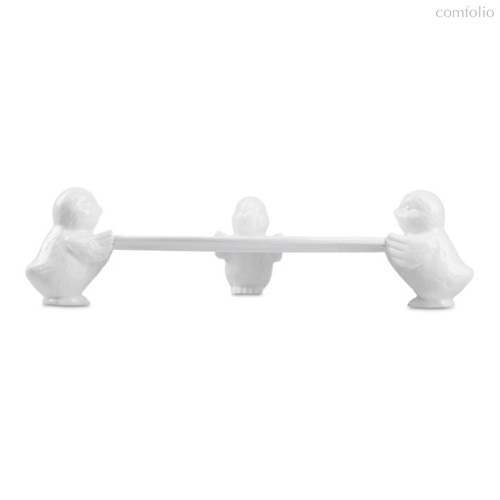 Блюдо для торта круглое Decor de table Цыплята 31 см, керамика, белое - Decor De Table