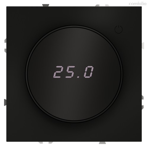 Терморегулятор электронный VOLTUM S70 с индикацией и датчиком, для теплого пола, (черный матовый) - Voltum