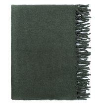 Плед мохеровый хвойно-зеленого цвета из коллекции Essential, 130х180 см - Tkano
