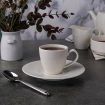 Кофейная пара 85 мл d 6 см h5,5 см Neo Silk 6шт., цвет белый - Noble