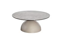 Стол журнальный, керамика Август Серый (Augustus Gray) d90x39см - Garda Decor