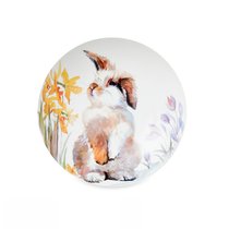Тарелка глубокая Mix&Match Синергия Пасхальный кролик 25 см, фарфор костяной