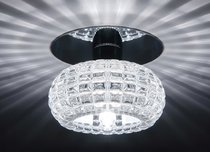 Donolux Светильник встраиваемый декоративный хрустальный, хром D 90х90 H 85 мм, галог. лампа G9,max - Donolux