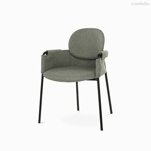 Обеденный стул Claudio c подлокотниками, цвет серый/черный - Cosmo