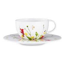 Чашка чайная с блюдцем Rosenthal Дикие цветы 250 мл, фарфор костяной - Rosenthal