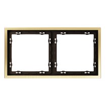 Рамка металлическая на 2 поста, S70 Metal латунь - Voltum