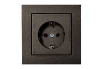 Розетки и выключатели: Розетка с з/к 16А 250В, антрацит, Classic - Kanlux