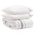 Комплект постельного белья из сатина белого цвета с серым кантом из коллекции Essential, 200х220 см - Tkano