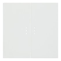 Клавиши для двухклавишного перекрестного выключателя с подсветкой 35615 MW, белый сатин - Rikett