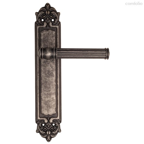 Дверная ручка Venezia Impero на планке PL96 античное серебро - Venezia Collezione