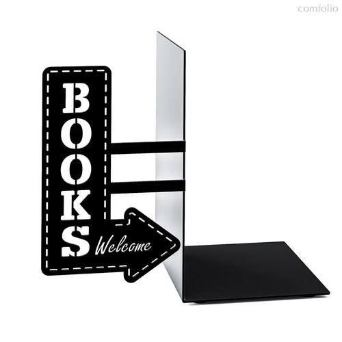 Держатель для книг BookShop, цвет черный - Balvi