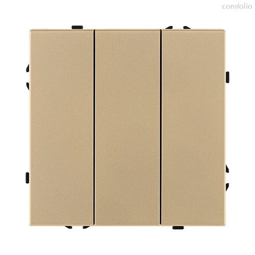 Трехклавишный выключатель 10А/250В Золотой Kollinger Eclipse EC-710GD - Kollinger