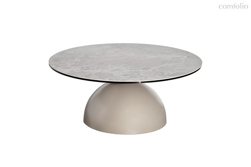 Стол журнальный, керамика Август Серый (Augustus Gray) d90x39см - Garda Decor