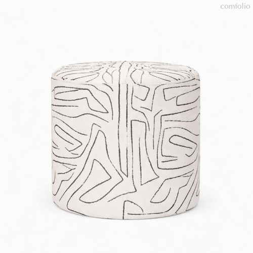 Пуф Simple, цвет белый/черный - Cosmo Red