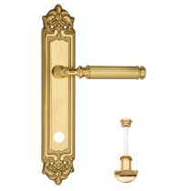 Дверная ручка Venezia Mosca WC-2 на планке PL96 полированная латунь