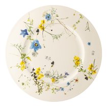Блюдо круглое с бортом Rosenthal Альпийские цветы Д33 см, фарфор костяной - Rosenthal