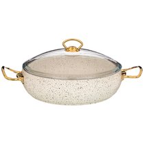 Сотейник Agness с Антипригар. Покрытием Granite, Серия Mercury, 28x7,5см, 4,0Л, Pfoa Free