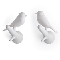 Вешалки настенные Sparrow, 2 шт., белые - Qualy