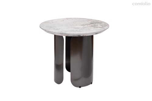 Стол журнальный натур. серый мрамор d 60x50см - Garda Decor
