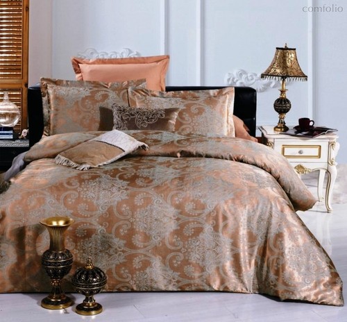 Комплект постельного белья JC-20, цвет коричневый, Семейный - Valtery