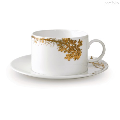 Чашка чайная с блюдцем Wedgwood Вера Ванг Золотое Кружево 200мл - Wedgwood