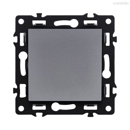 Выключатель 1-клавишный 10А/250В, серый Kollinger Asthetik AS-001GY - Kollinger