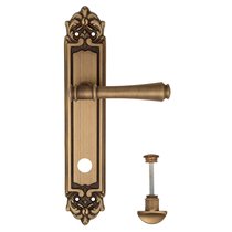 Дверная ручка Venezia Callisto WC-2 на планке PL96 матовая бронза