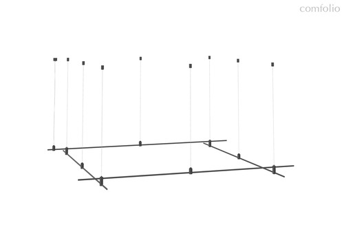 Magnet Modular System «CODE 1.2», L2000хL2000хH95-3000 мм (высота регулируется), DC24V, подвесное основание для модульных светильников, черный, блок питания в комплект не входит - Donolux