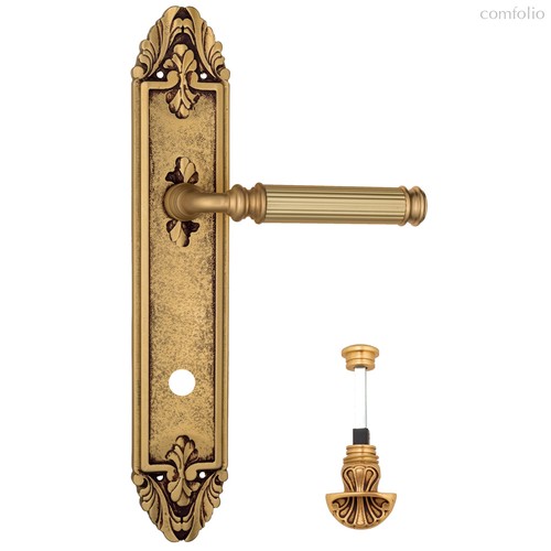 Дверная ручка Venezia Mosca WC-4 на планке PL90 французское золото - Venezia Collezione