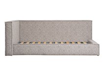 Кровать детская угловая Руна (Runa)-80 с мех шенилл серая Seppia-Ser 117x222x81см - Garda Decor