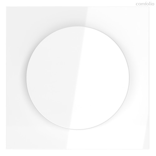 Накладка для светорегулятора поворотно-нажимного, S70 белый глянцевый - Voltum