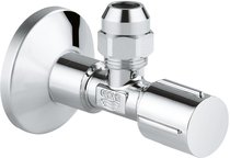 22037000 Угловой вентиль с металлической розеткой,1/2"*3/8",1шт., хром