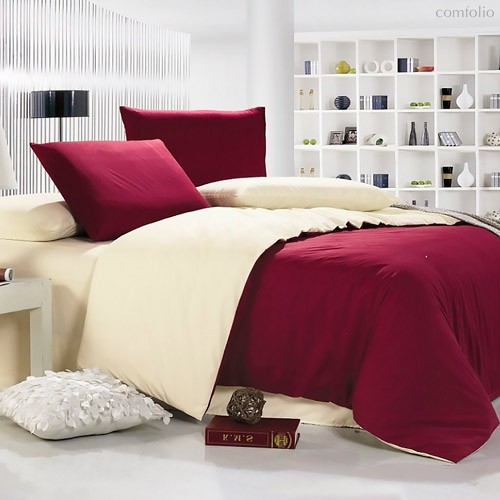 Бордо - комплект постельного белья, цвет бордовый, 1.5-спальный - Valtery