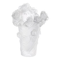 Ваза настольная Decor de Table Pate de Verre Cristal Роза 20 см, хрустальное тесто, белая, п/к - Decor De Table