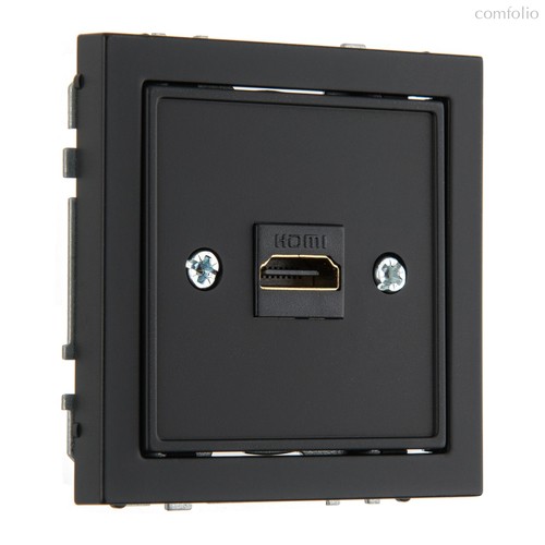 Розетки и выключатели: Розетка HDMI (разъемы), черная матовая, Superior - Kanlux