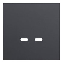 Лицевая панель для USB-зарядного устройства С+С 35675 MB, черный сатин - Rikett