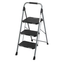 Стремянка Stable, 3 ступени, 1 м, черная - Smart Solutions