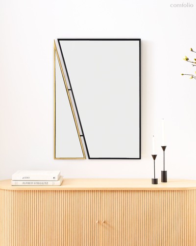 Прямоугольное зеркало в раме Гай, цвет золотой - Louvre Home