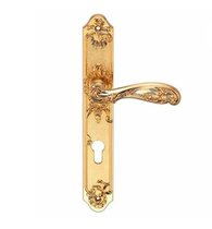 Ручка FLOR S. GOLD (CL) (на планке под ключевой цилиндр, матовое золото) - Archie