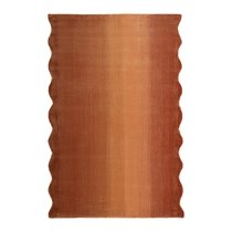 Ковер из шерсти Over Horizon терракотового цвета из коллекции Trendy Ruffles - Tkano